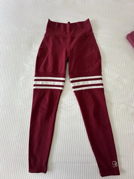 Sportswear Pants - Bombshell sports wear leggings Thigh Highs Solid MAROON size S